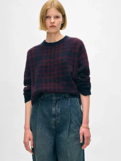 cashmere plaid crewneck