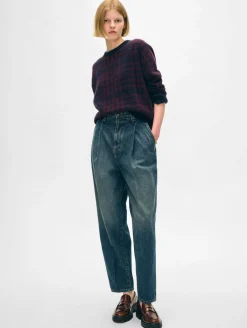 cashmere plaid crewneck