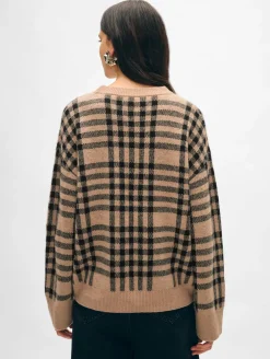 cashmere plaid crewneck