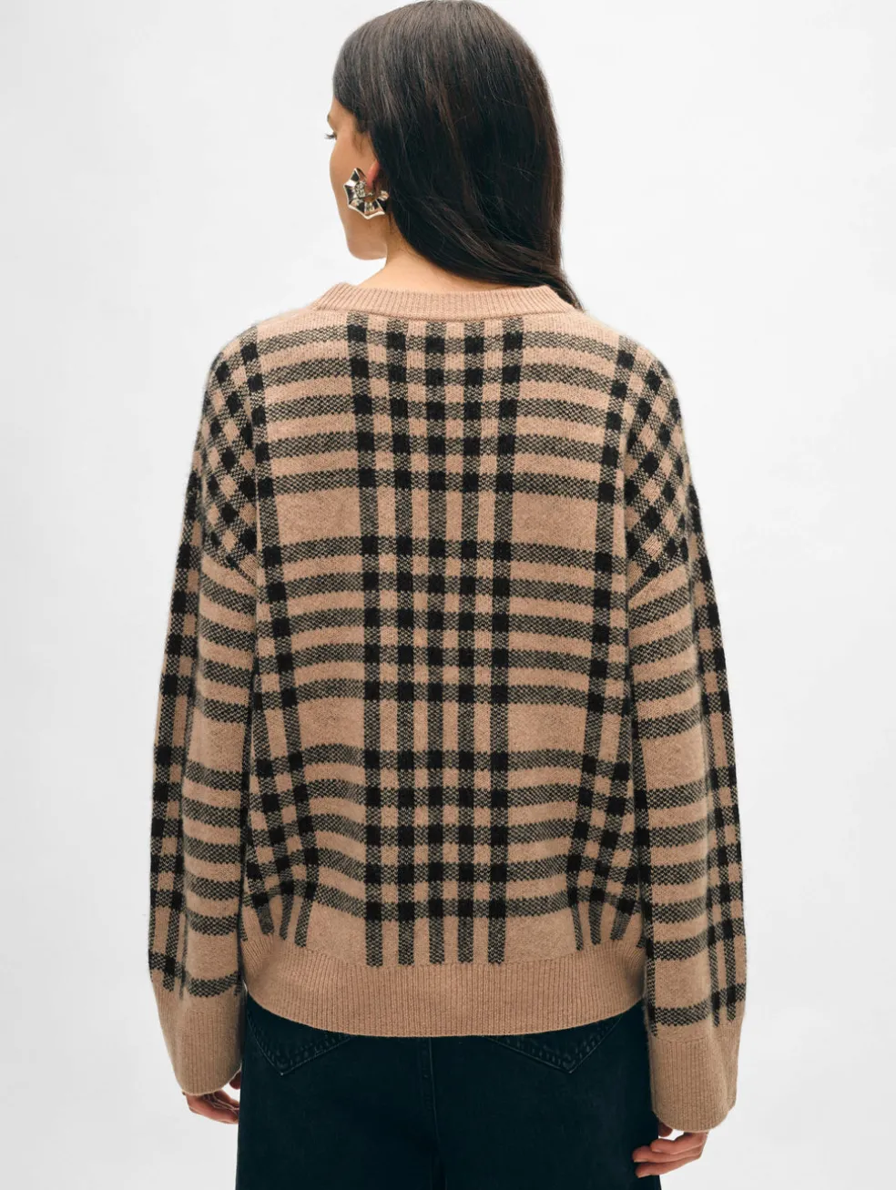 cashmere plaid crewneck