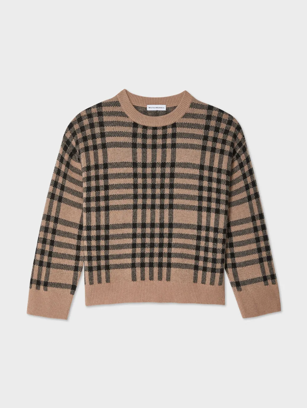 cashmere plaid crewneck