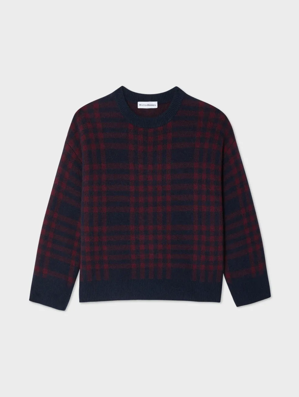 cashmere plaid crewneck