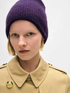 cashmere plush rib beanie