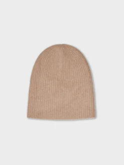 cashmere plush rib beanie