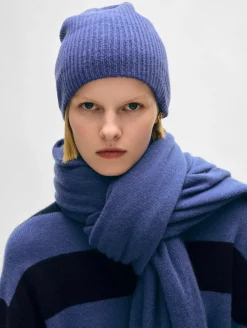 cashmere plush rib beanie