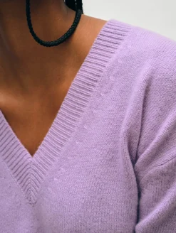 cashmere relaxed v neck