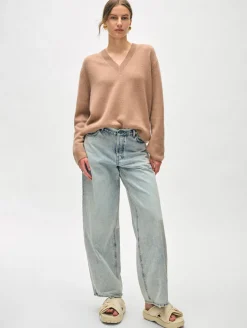 cashmere relaxed v neck