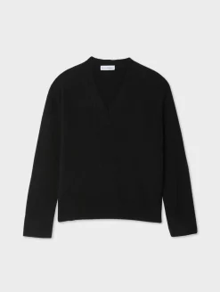 cashmere relaxed v neck