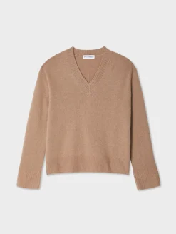 cashmere relaxed v neck