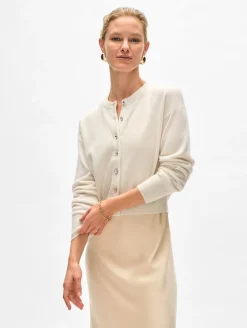 cashmere rhinestone button cardigan