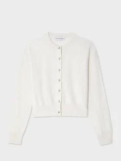 cashmere rhinestone button cardigan