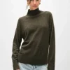 cashmere rib trim standneck