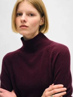 cashmere rib trim standneck