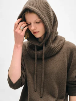 cashmere ribbed balaclava