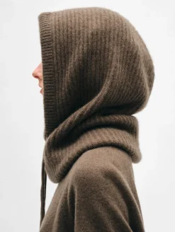 cashmere ribbed balaclava