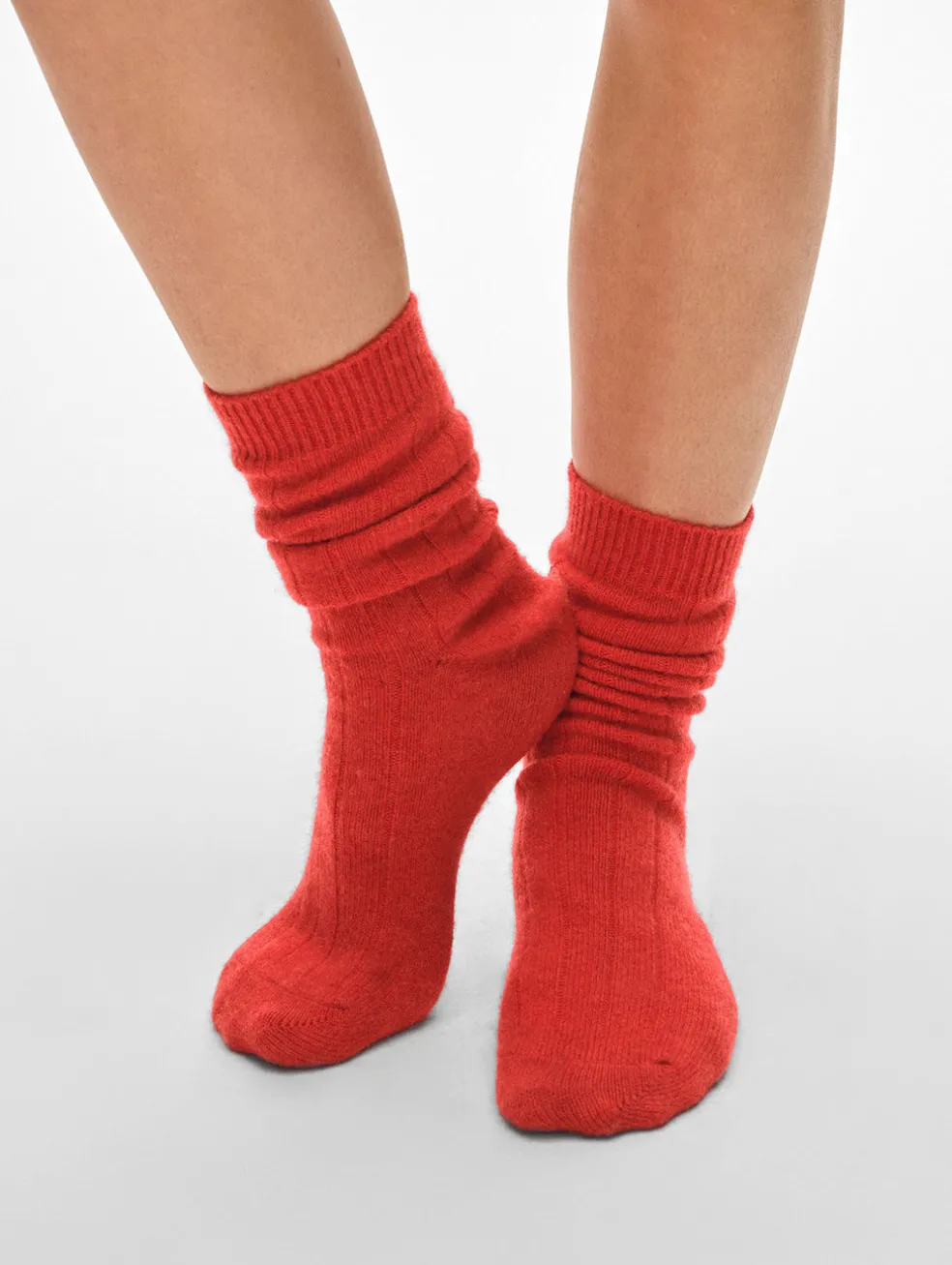 cashmere ribbed socks