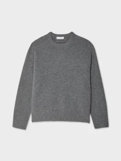 cashmere saddle sleeve crewneck