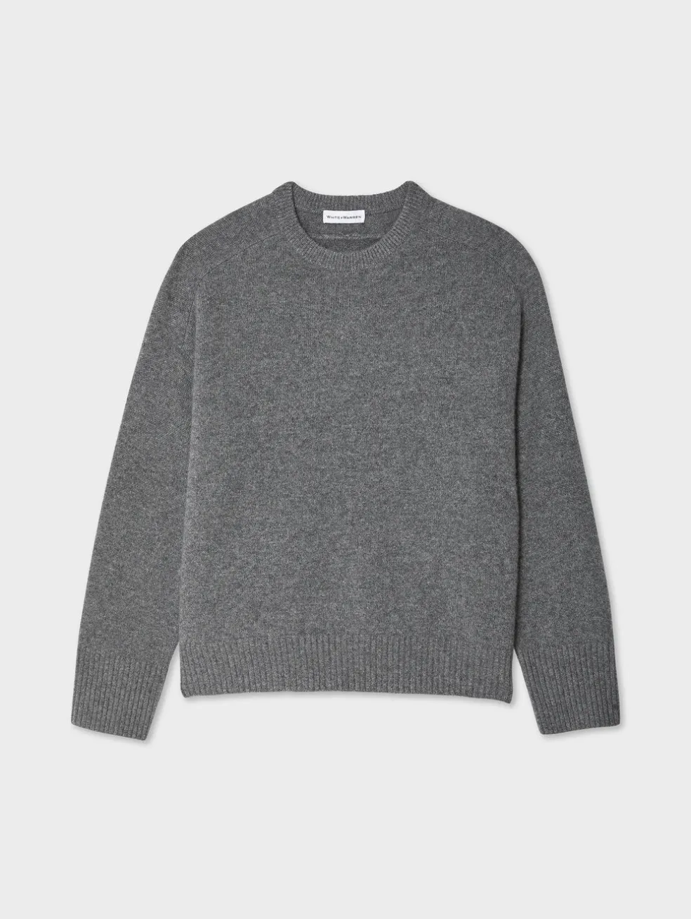 cashmere saddle sleeve crewneck