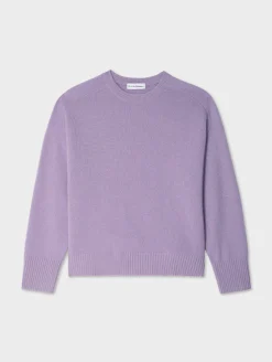 cashmere saddle sleeve crewneck
