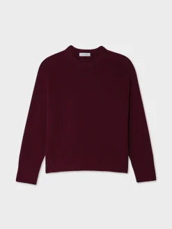 cashmere saddle sleeve crewneck