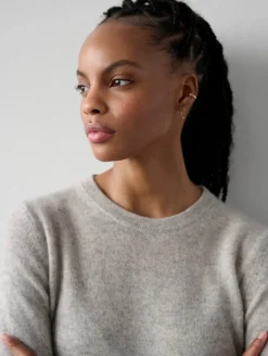 cashmere shrunken crewneck