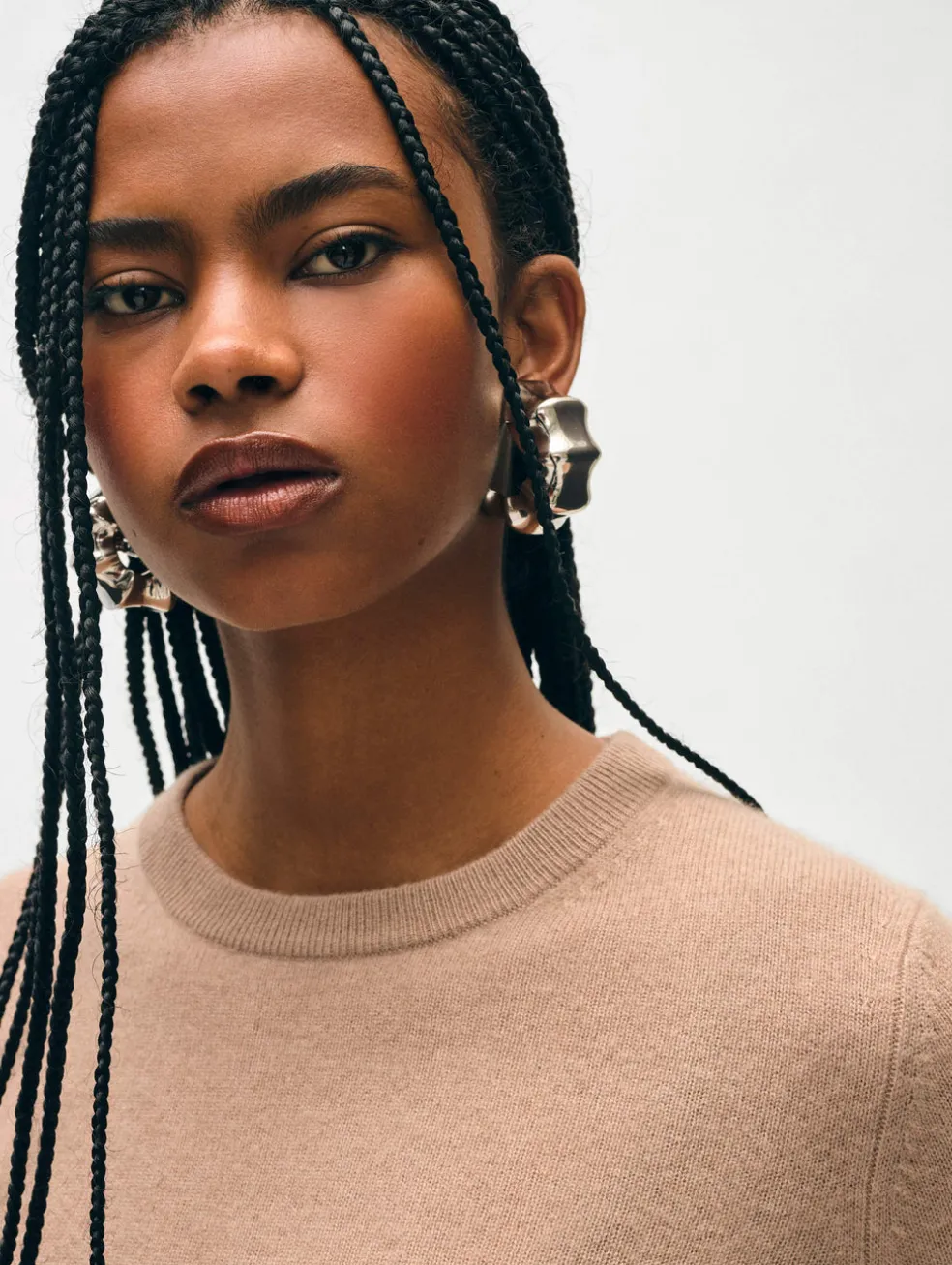 cashmere shrunken crewneck