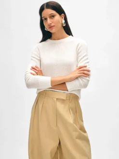 cashmere shrunken crewneck