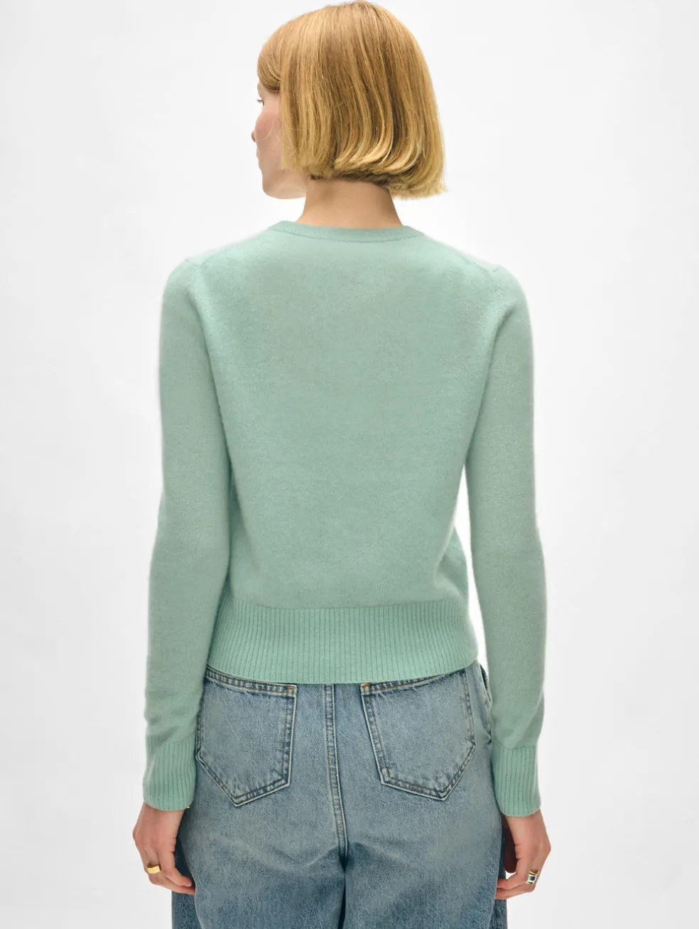 cashmere shrunken crewneck