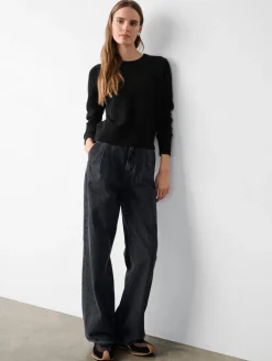 cashmere shrunken crewneck