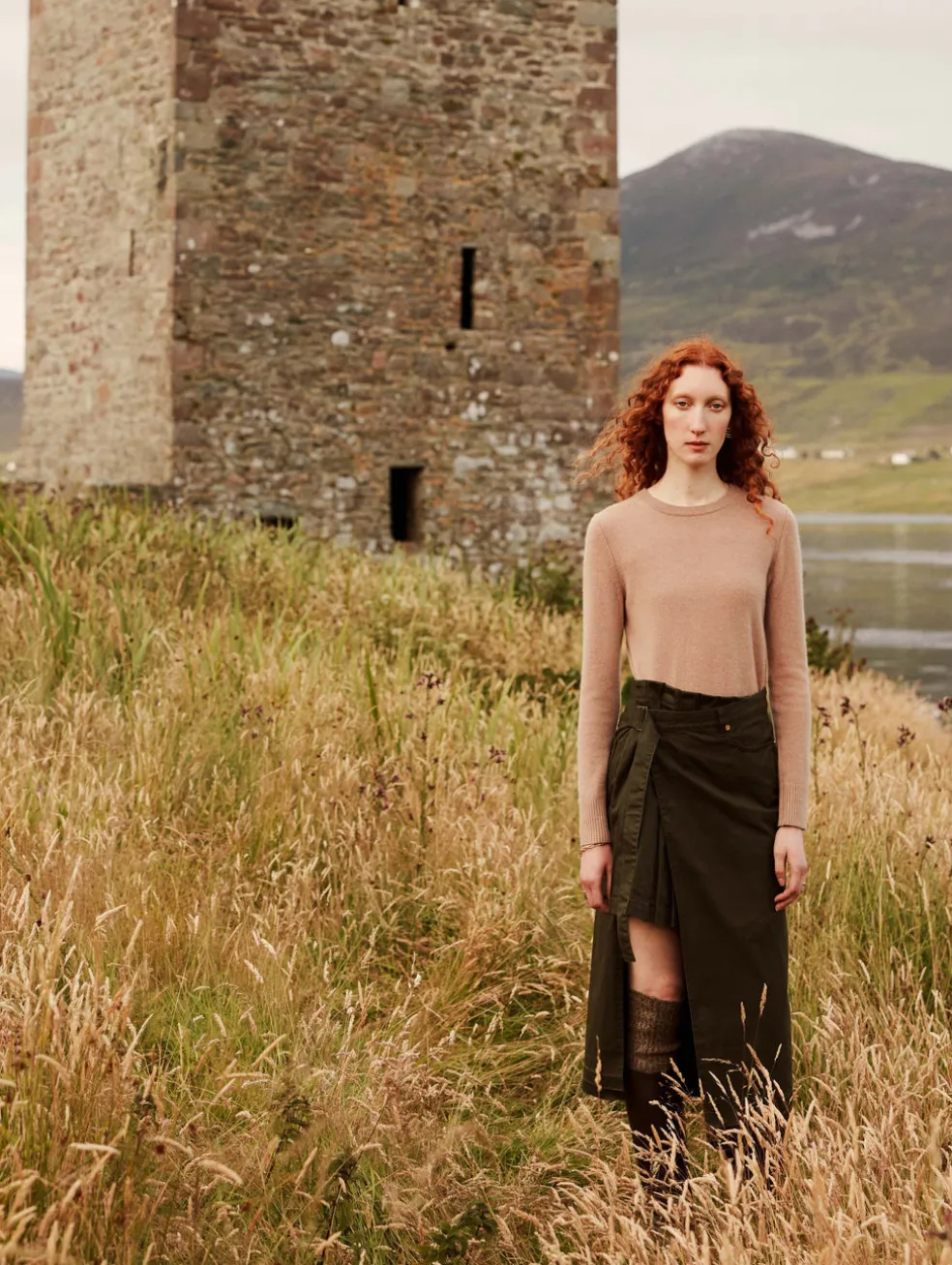 cashmere shrunken crewneck