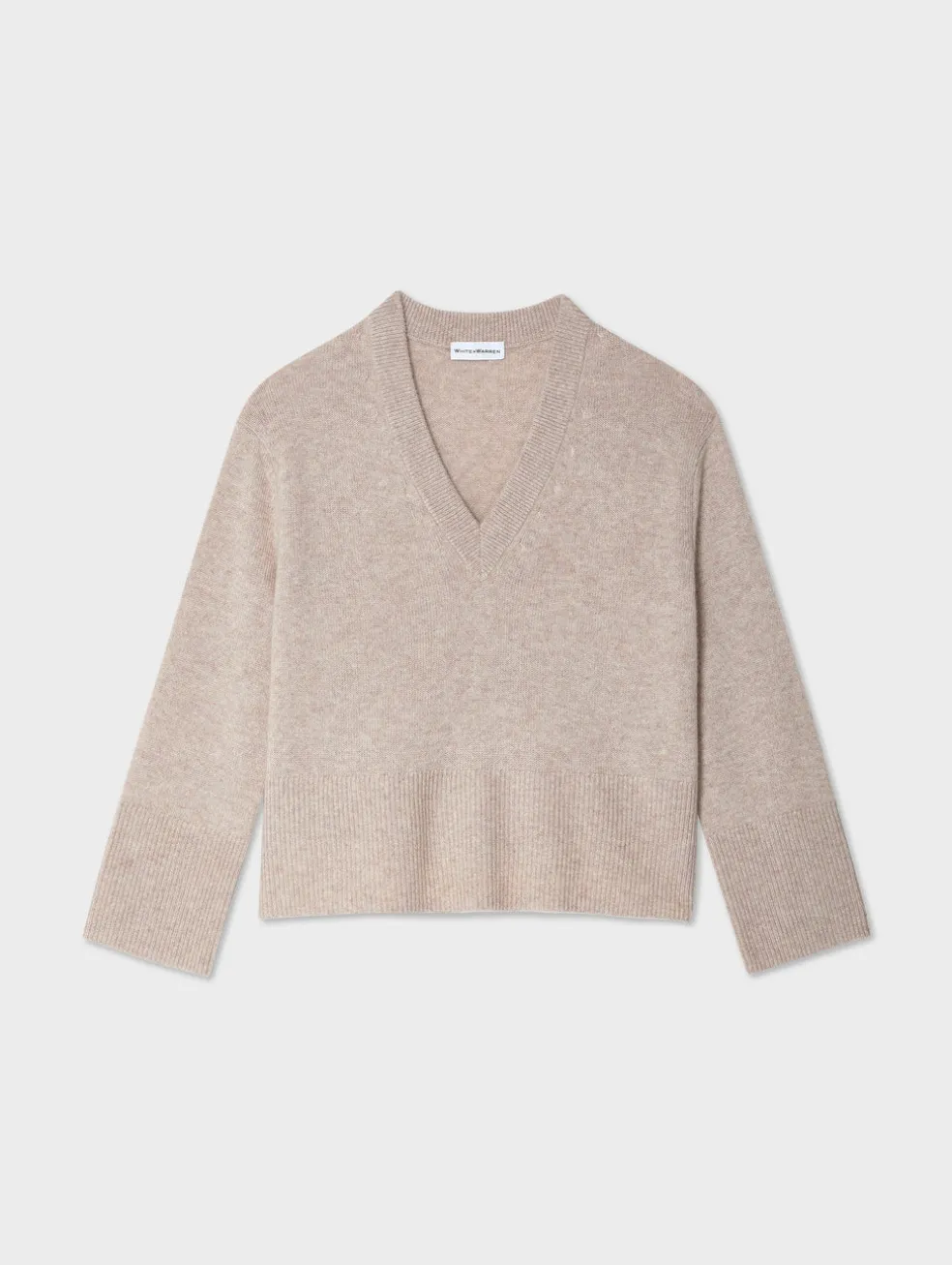 cashmere side slit v neck