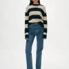 cashmere striped crewneck