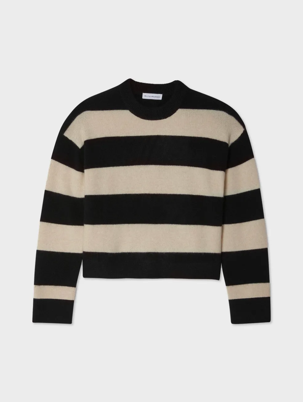 cashmere striped crewneck