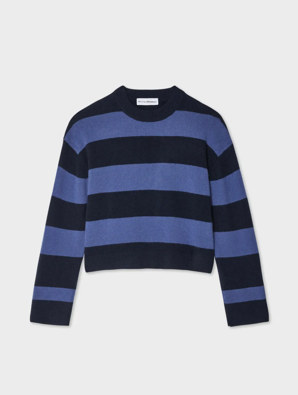 cashmere striped crewneck