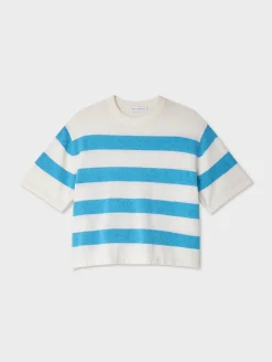 cashmere striped easy tee