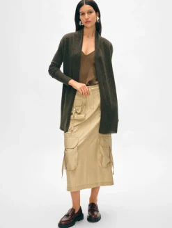 cashmere trapeze cardigan