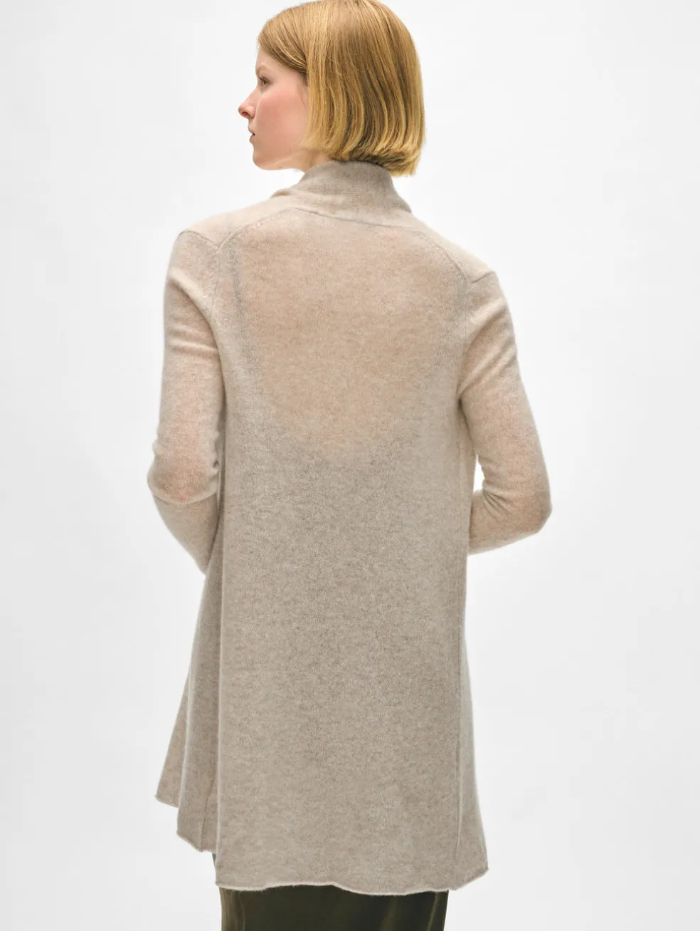 cashmere trapeze cardigan