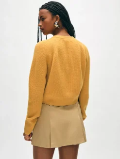 cashmere waffle cardigan