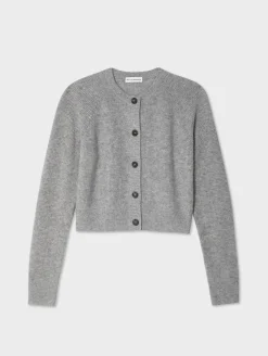 cashmere waffle cardigan