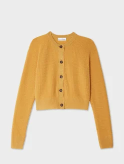 cashmere waffle cardigan