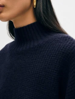 cashmere waffle standneck