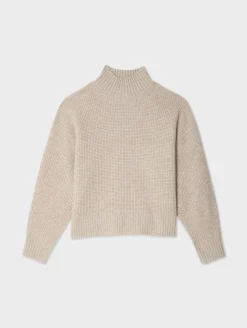 cashmere waffle standneck
