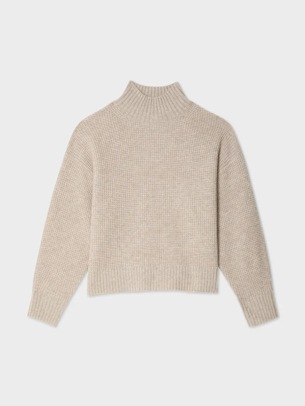 cashmere waffle standneck