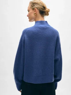cashmere waffle standneck