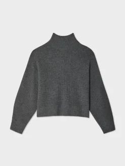 cashmere waffle standneck