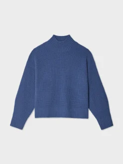 cashmere waffle standneck