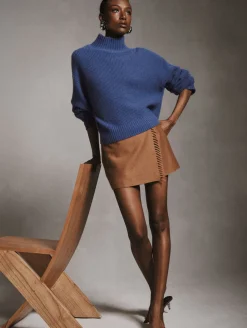 cashmere waffle standneck