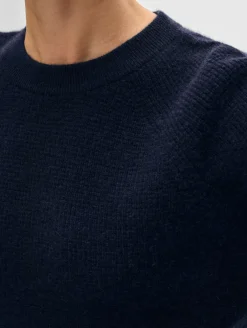 cashmere waffle sweatshirt