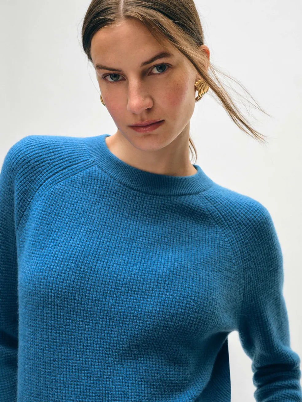 cashmere waffle sweatshirt