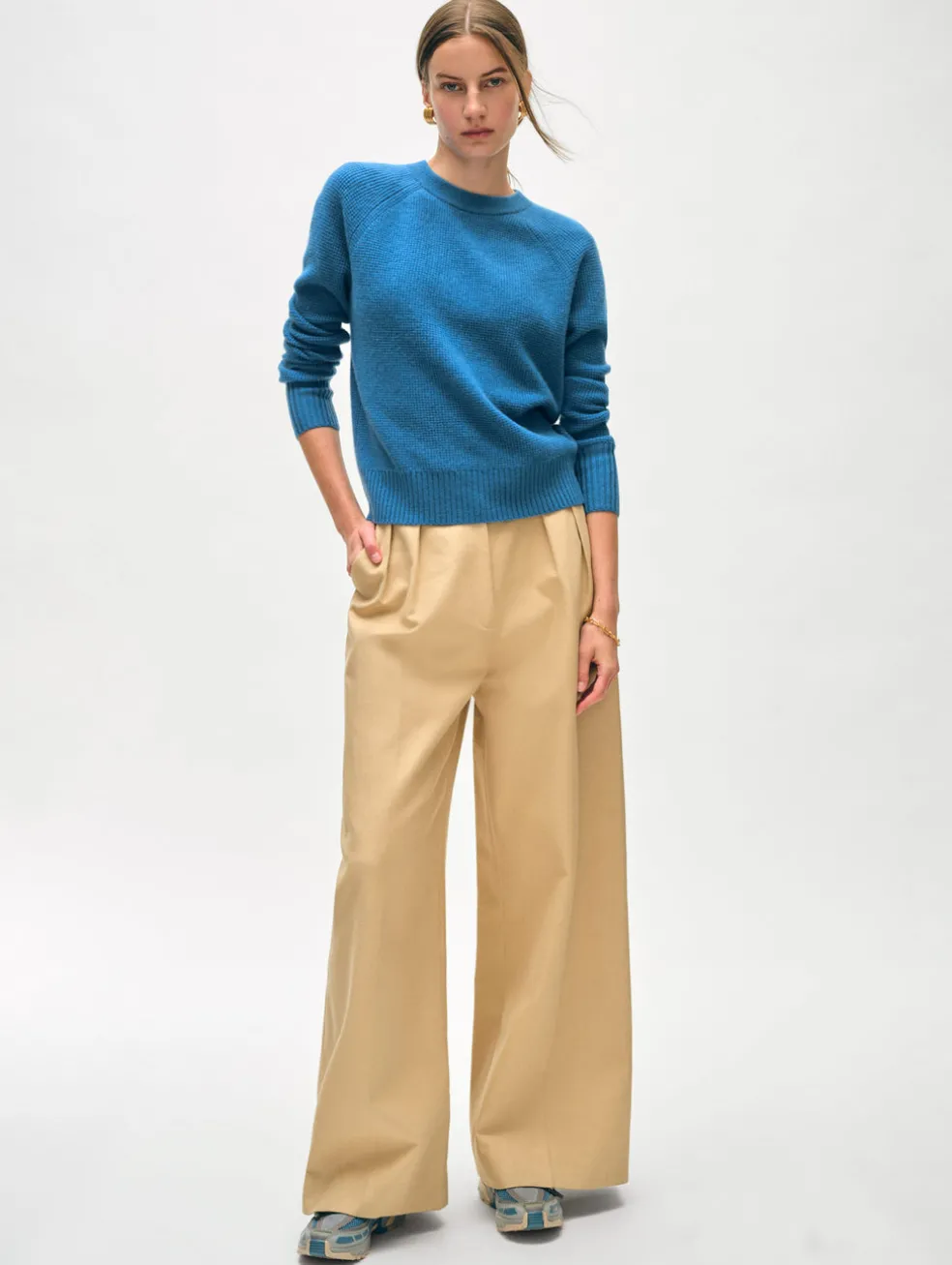 cashmere waffle sweatshirt